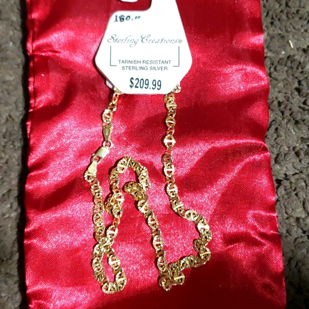 18inches Diamond Cut Anchor Necklace